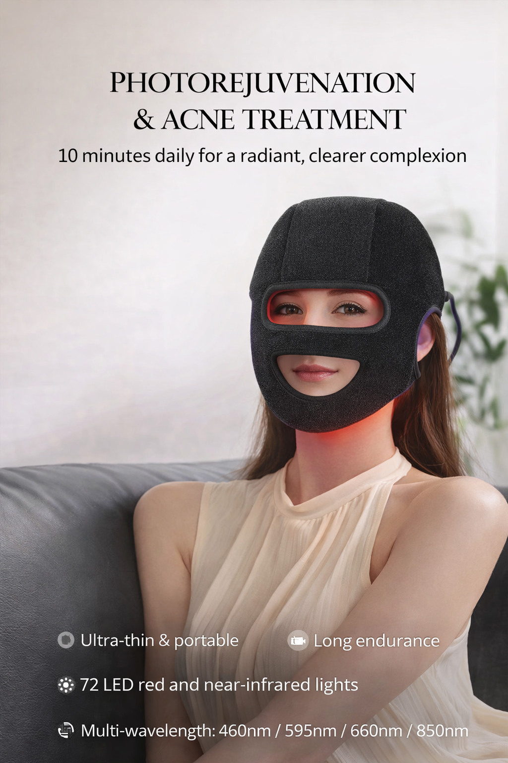 iCleanFace™ Facial + Scalp Led Mask